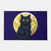 Angry black cat deurmat (Voorkant)