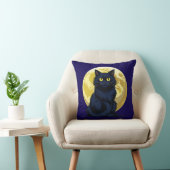 Angry black cat kussen (Stoel)