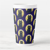 Angry black cat latte mok (Voorkant)