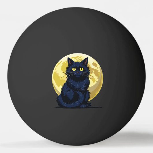 Angry black cat pingpongballen (Voorkant)