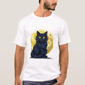 Angry black cat t-shirt (Voorkant)