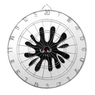 Angry Black Paint Splatter Dartbord