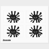 Angry Black Paint Splatter Rechthoekige Sticker (Vel)