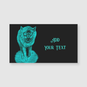 Angry Black Wolf in de nacht