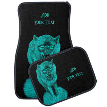 Angry Black Wolf in de nacht