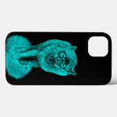 Angry Black Wolf in de nacht Case-Mate iPhone Case (Achterkant (horizontaal))