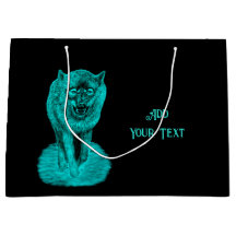 Angry Black Wolf in de nacht