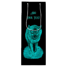 Angry Black Wolf in de nacht