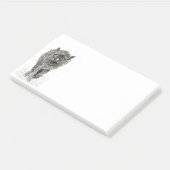 Angry Black Wolf in sneeuw, wilde winter Post-it® Notes (Schuin)