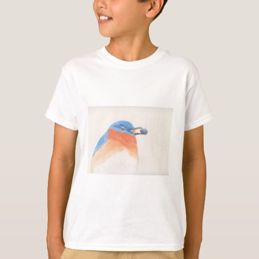 angry bluebird with blueberry t-shirt (Voorkant)