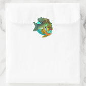 Angry Bluegill Vist Ronde Sticker (Tas)