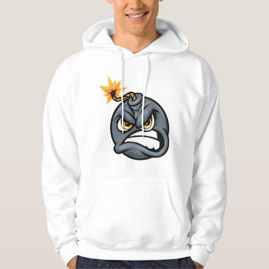 Angry Bomb Cartoon Hoodie - Grumpy Graphic (Voorkant)