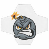 Angry Bomb Cartoon Soccer Ball - Grumpy Graphic  (Plat)