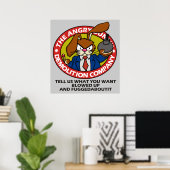 Angry Bunny Demolition Poster (Thuiskantoor)