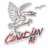 Angry Canada Goose Canadian AF sticker (Devant)