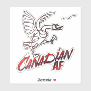 Angry Canada Goose Canadian AF sticker