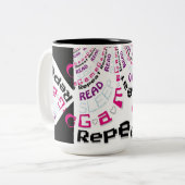 Angry Cartoon Eyes Rad Chic Geek Gamer Code Mok (Voorkant links)