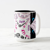 Angry Cartoon Eyes Rad Chic Geek Gamer Code Mok (Voorkant rechts)