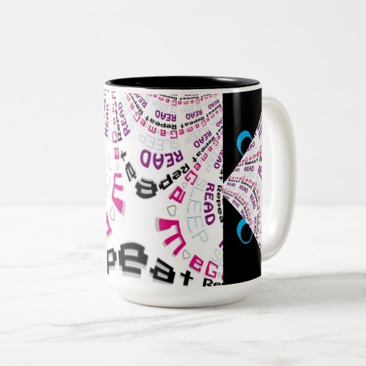 Angry Cartoon Eyes Rad Chic Geek Gamer Code Mok (Voorkant rechts)