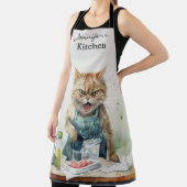Angry Cat All-Over Print Schort (Insitu)