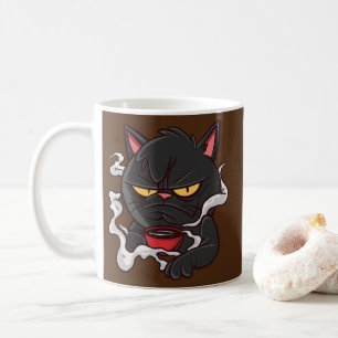 Angry Cat Coffee Kitten Mad Koffiemok