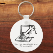 Angry Cat eist aandacht - Funny Cat Sleutelhanger (Voorkant)