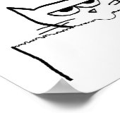 Angry Cat eist zalm - Funny Cat Poster (Hoek)