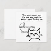 Angry Cat en de nieuwe baby Aankondiging (Voorkant / Achterkant)