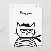 Angry Cat is zo erg Frans Briefkaart (Voorkant / Achterkant)