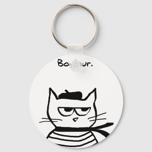 Angry Cat is zo erg Frans Sleutelhanger (Voorkant)