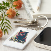 Angry cat meme voor katten- en katteneigenaars sleutelhanger (Voorkant Rechts)