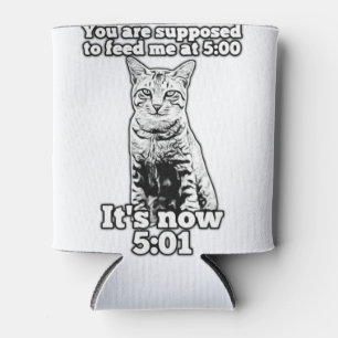 Angry cat meme voor katteneigenaars en kattenliefh blikjeskoeler