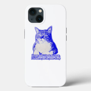 Angry cat meme voor kattenliefhebbers en katteneig iPhone 13 hoesje