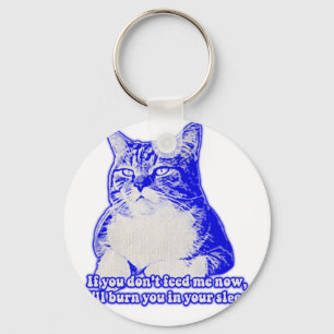 Angry cat meme voor kattenliefhebbers en katteneig sleutelhanger