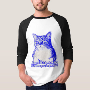 Angry cat meme voor kattenliefhebbers en katteneig t-shirt