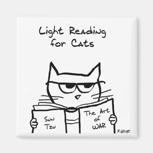 Angry Cat Plots War - Grappige Kat Magnet Magneet (Voorkant)