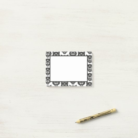 Angry Cat Post-it® Notes (Op bureau)