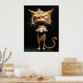 Angry Cat Poster (Keuken)