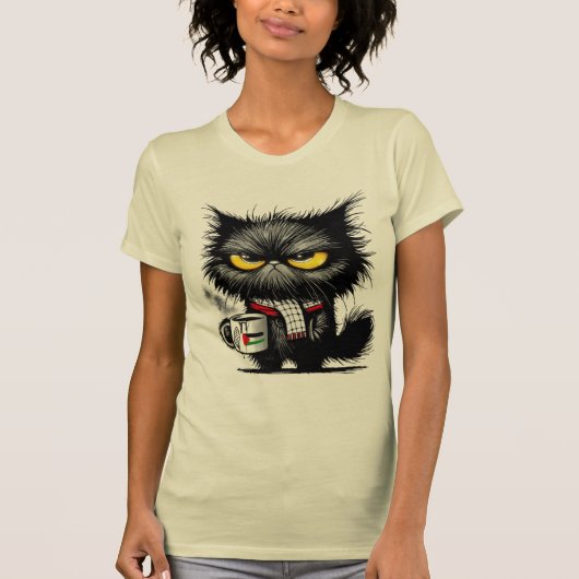 Angry cat t-shirt (Voorkant)