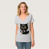 Angry cat t-shirt (Voorkant volledig)