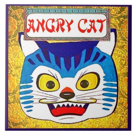 Angry Cat Tegeltje (Voorkant)