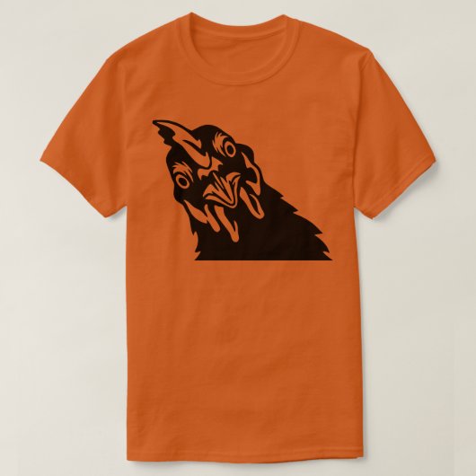 Angry Chicken Face T-shirt (Design voorkant)