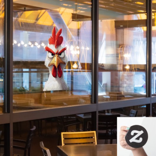 Angry Chicken Raamsticker (Restaurant Raam)
