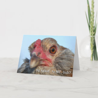 Angry Chicken Wenskaart Feestdagen Kaart