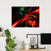 Angry Clown Abstract Poster (Thuiskantoor)