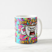 Angry Coffee Cup Funny Cartoon Koffiemok (Voorkant rechts)