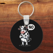 Angry Cow No - Funny Cow Lover Dairy Farmer Sleutelhanger (Voorkant)