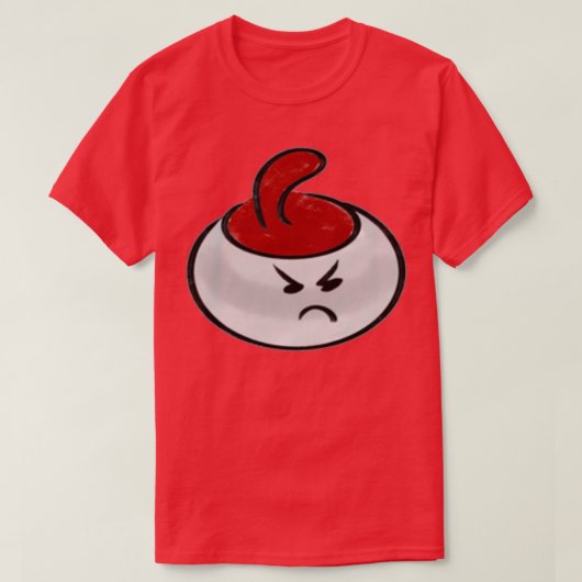 Angry Curling Rock T-shirt (Design voorkant)