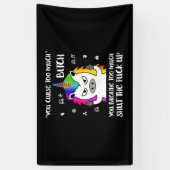Angry Cussing Cursing Unicorn Funny Spandoek (Verticaal)