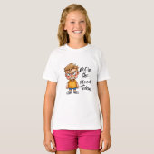 Angry Cute Boy Cartoon T-Shirt – Funny Grumpy Mood (Voorkant volledig)